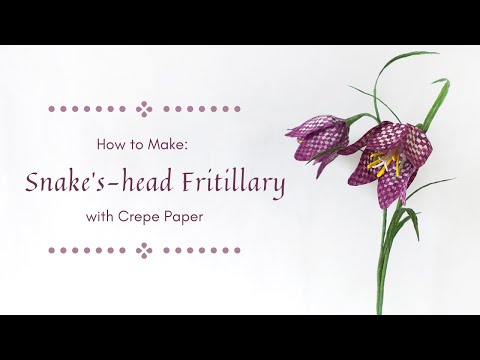 Making Snake's Head Fritillary with Crepe Paper | Sneak peek #flowers #crepepaperflowers