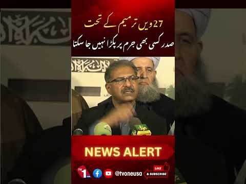 27ویں ترمیم،صدر کسی بھی جرم پر پکڑا نہیں جاسکتا، علی ظفر