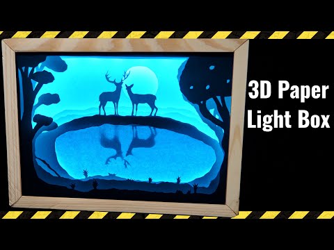 3D Painting Light Box Paper Carving Lamp Funny Figure Artists