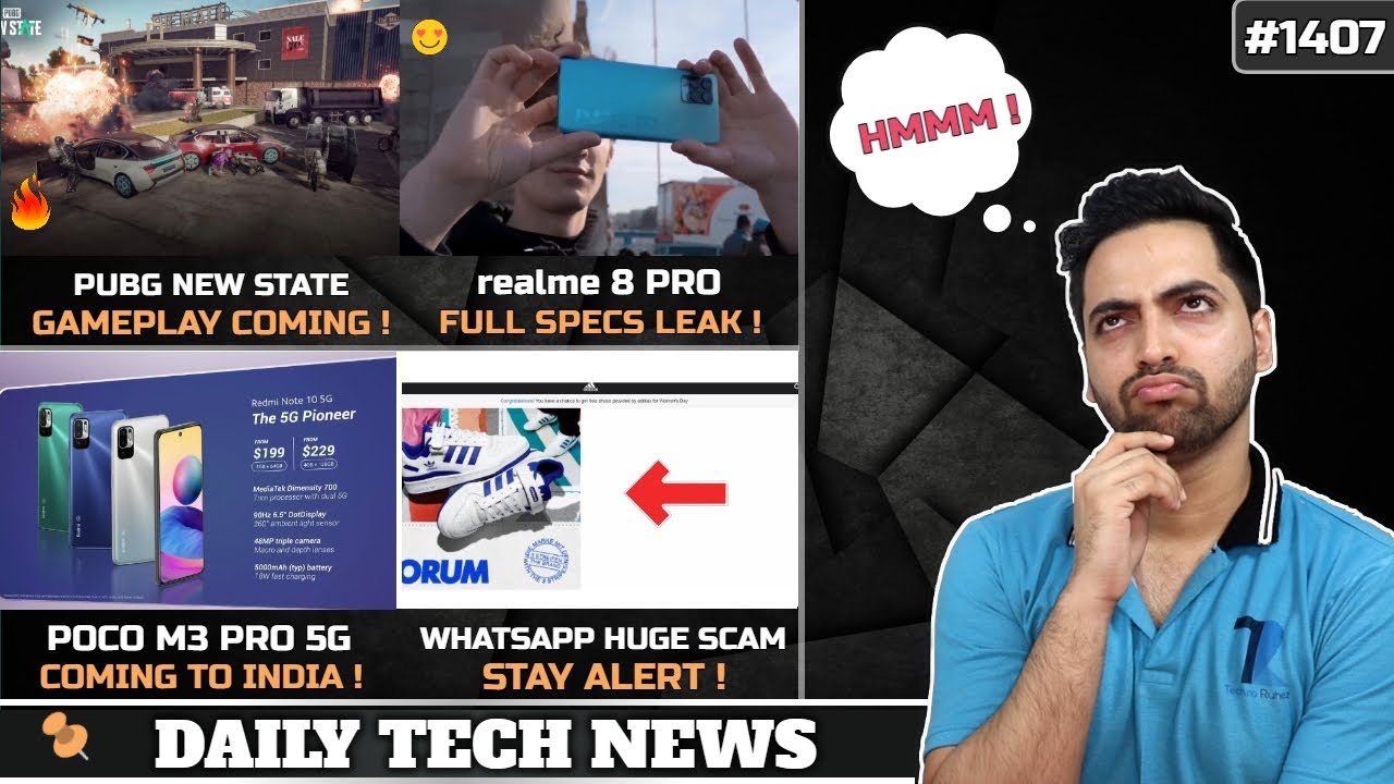 PUBG NEW STATE Gameplay,POCO M3 Pro 5G India,SD 775 5nm,WhatsApp Huge Scam,Samsung A22 5G India