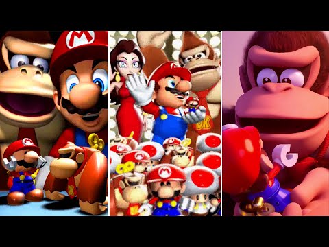 Mario vs Donkey Kong Series - All Cutscenes + Endings