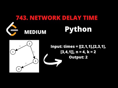 LEETCODE 743 NETWORK DELAY TIME PYTHON | dijkstra's shortest path algorithm
