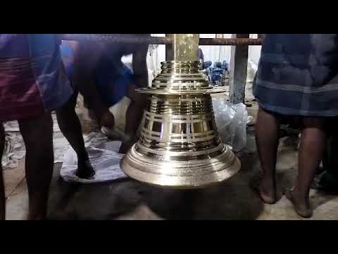 Brass temple bell, weight/packaging size: 1000 gm
