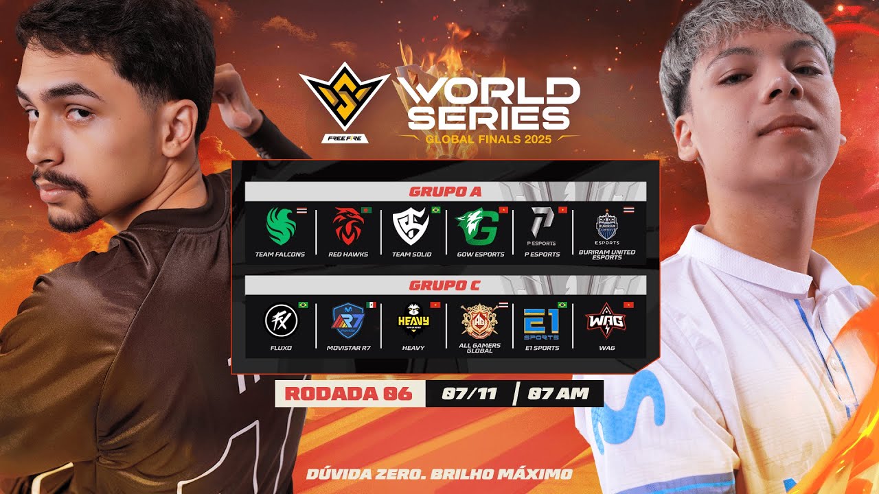 MUNDIAL DE FREE FIRE | FFWS GLOBAL FINALS 2025 | RODADA 6 | GRUPO A x C |  AO VIVO #freefire