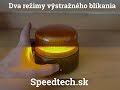 Batériový LED maják - 36x LED / oranžový / ECE R65 / magnet (114x104mm) - Video Youtube