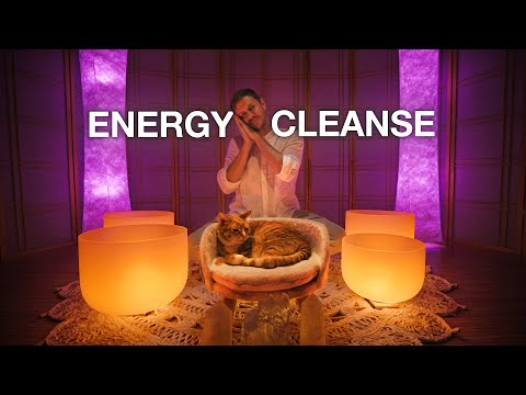 Nighttime Energy Detox Sound Bath | Cleanse Your Chakras Before Bed | Singing Bowl Sleep Music