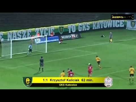 GKS Katowice - Dolcan Ząbki 1:1. Gol Kaliciaka