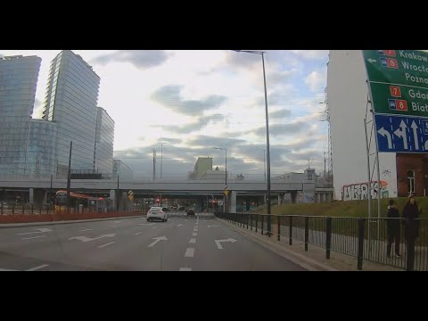 Driving in Warsaw - from Wola to Żoliborz / Jazda po Warszawie - z Woli na Żoliborz