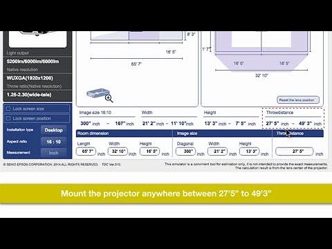 Epson Large Venue Projectors | Throw Distance Calculator