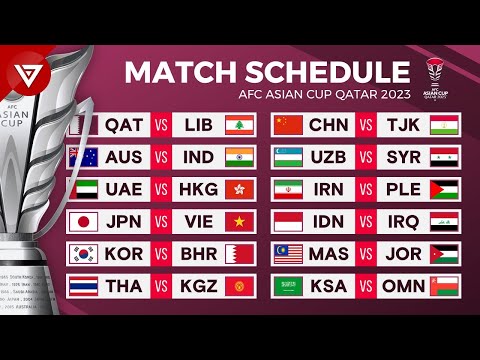 Match Schedule AFC Asian Cup Qatar 2023 Group Stage