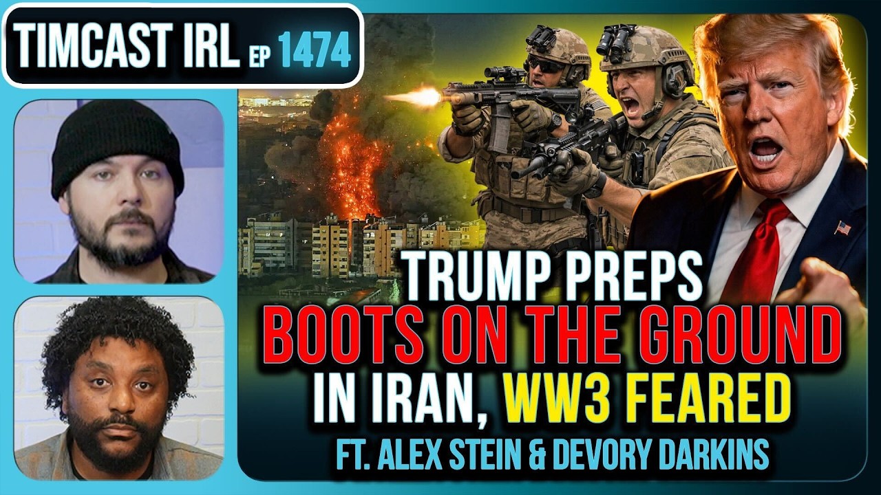 Trump Preps BOOTS ON THE GROUND In Iran Says media, Trump Says NO | Timcast IRL w/ Devory Darkins