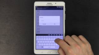 Setting up data on an Android Tablet