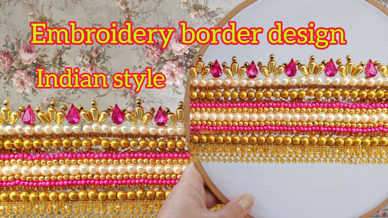 Indian style border embroidery training 🌹🌹🌹#diy