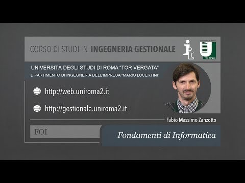 Fondamenti di Informatica - Fabio Massimo Zanzotto