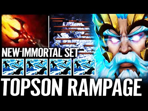 🔥 TOPSON Zeus RAMPAGE MID — New Immortal Set + Dagon WTF Strongest Nuker Dota 2 Pro