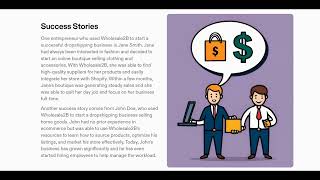 Success Stories - Wholesale2B Dropshipping Course #19