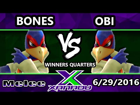 S@X 156 - Obi (Falco) Vs. Bones (Falco) SSBM Winners Quarters - Smash Melee