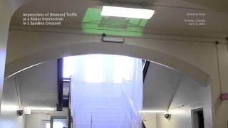Impressions of (Human) Traffic at a Major Intersection in 1 Spadina Crescent (Installation)