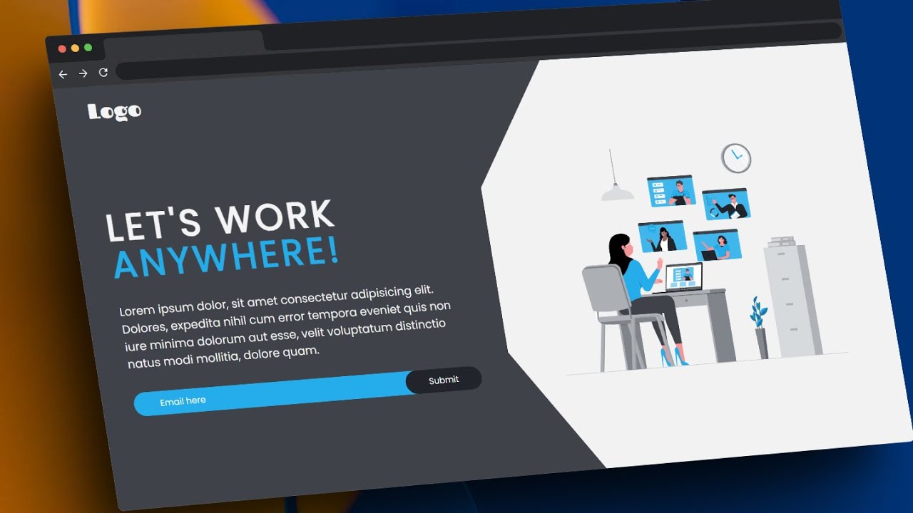 Responsive Website Landing Page using HTML & CSS Step by Step | Freelance Website
