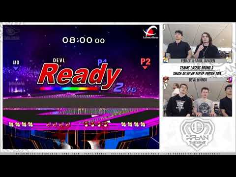 HFLAN 2019 - Feradit & Raoul (BLUE) VS Devil & Kins0 (RED) TEAMS LR3 - Smash Melee