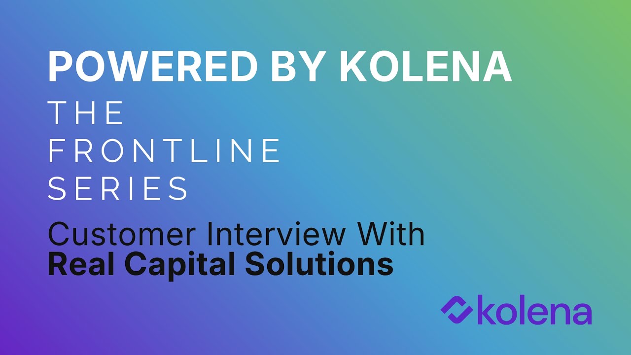 How Real Capital Solutions Cuts Lease Review Time by 85% with Kolena AI | Customer Interview