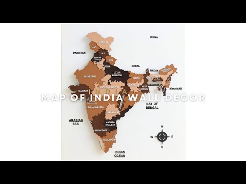 Wooden Wall Decor, Map of India Wall Decor