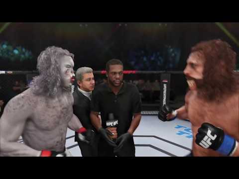 Bigfoot vs. Werewolf (EA Sports UFC 3) - CPU vs. CPU - Crazy UFC 👊🤪