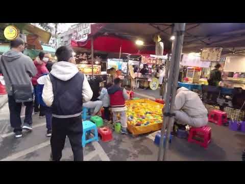 Templo Fuzhong Cihui, distrito de Banqiao, mercado do Ano Novo Lunar da cidade de Nova Taipei