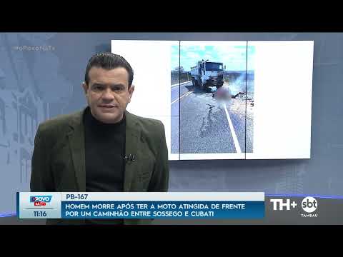 Homem morre após acidente de moto entre Sossego e Cubati - O Povo Na TV - 07 01 26