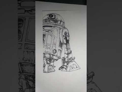 drawing R2-D2 starwars droid #shorts