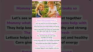 Easy English Conversation for Beginners l Daisy Shows Her Daughter Which Vegetables Are Healthiest
