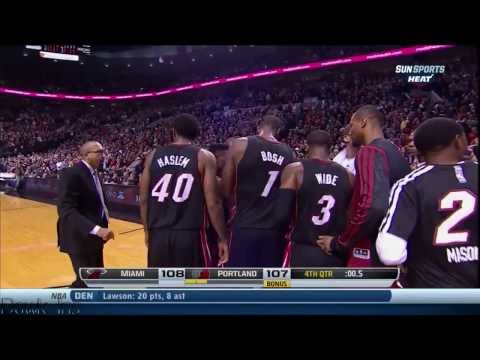 Chris Bosh 3 Clutch Three's @ Portland (Full highlights) (12/28/13)