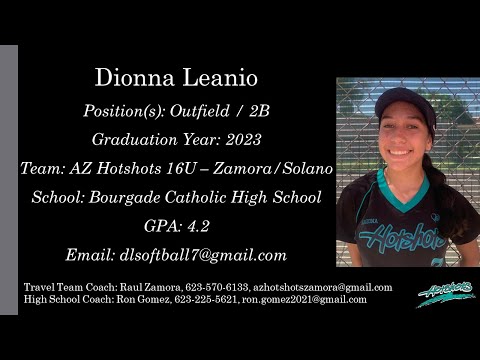 Dionna Leanio Softball Skills Video - 2023 Outfield Slapper