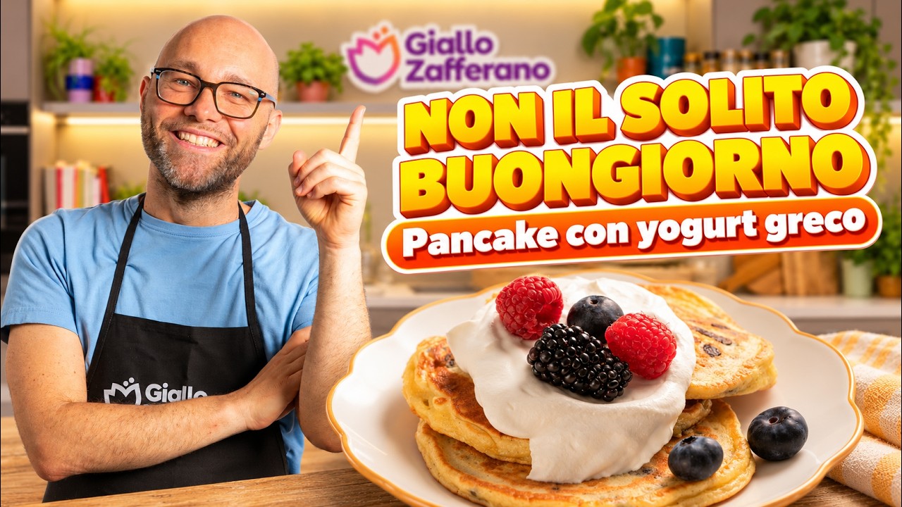 🥞 PANCAKE SOFFICISSIMI allo yogurt greco! 🍫😍
