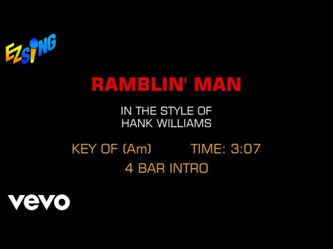 Hank Williams as Luke The Drifter - Ramblin' Man (Karaoke)