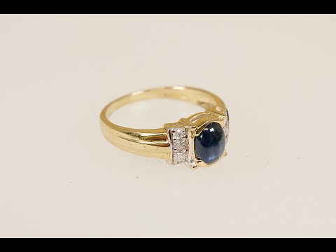 9ct Sapphire and Diamond Ring     #4926