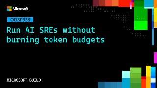 Run AI SREs without burning token budgets | ODSP928