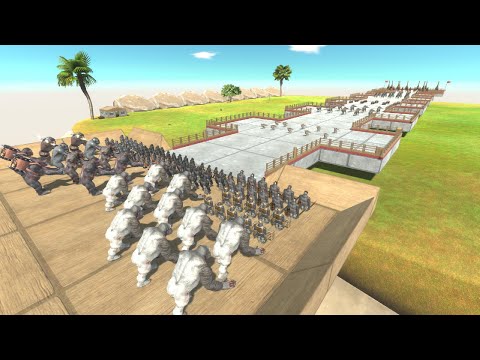 Challenge Mutant Primates + old goro vs Herbivore Dinosaurs- Animal Revolt battle Simulator