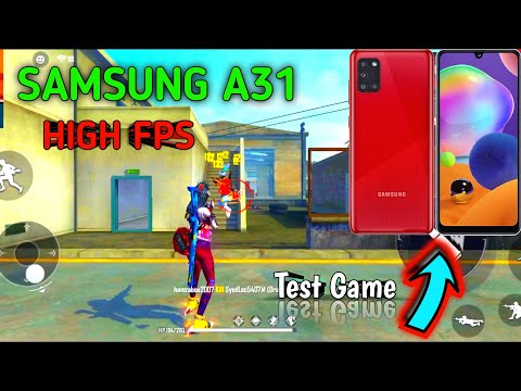 Testing the Free Fire game on a Samsung A31 phone