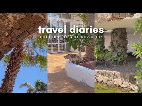 travel diaries summer 2023 in lanzarote 🏝️ [part 1] | exploring the island, beach walks, cave visit