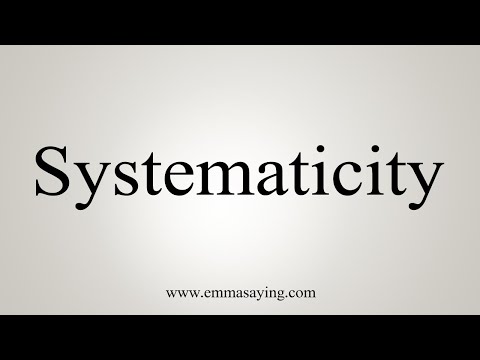 How To Say Systematicity