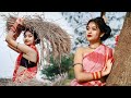 Bengali folk Dance 🥰| Adare Badare Jhinga | DanceStarMou | Tusu Song |