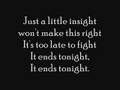 it ends tonight lyrics