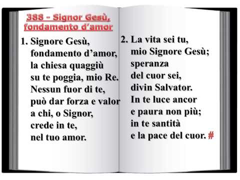 388 Signore Gesù, fondamento d'amor - Innario Chiesa Cristiana Avventista del Settimo Giorno 2014