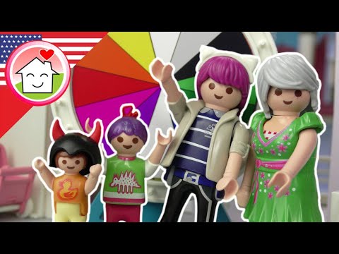 Playmobil English The Wheel of Fortune Decides Your Costume  - The Hauser Family