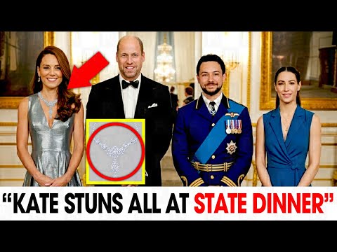 Catherine Stuns the World in Glittering Gown and Queen’s $85M Necklace at Royal State Dinner