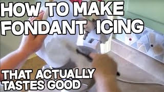 How to make Fondant icing homemade marshmallow fondant cake decorating