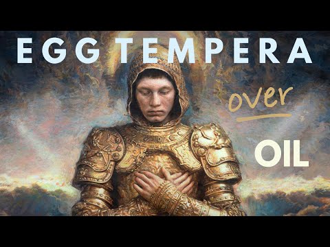Can you REALLY paint in egg tempera over oil?!?