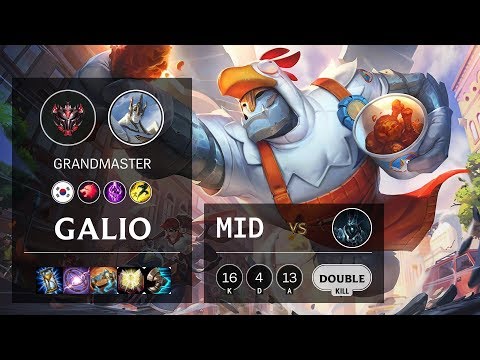 Galio Mid vs Karthus - KR Grandmaster Patch 10.12