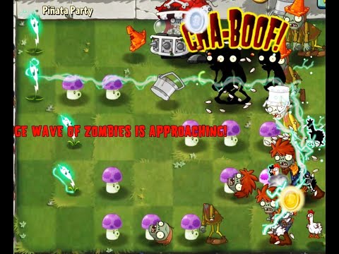 PLANTS VS ZOMBIES 2 PINATA PARTY LIGHTNING REED, PUFF-SHROOM, POTATO MINE, CHERRY BOMB